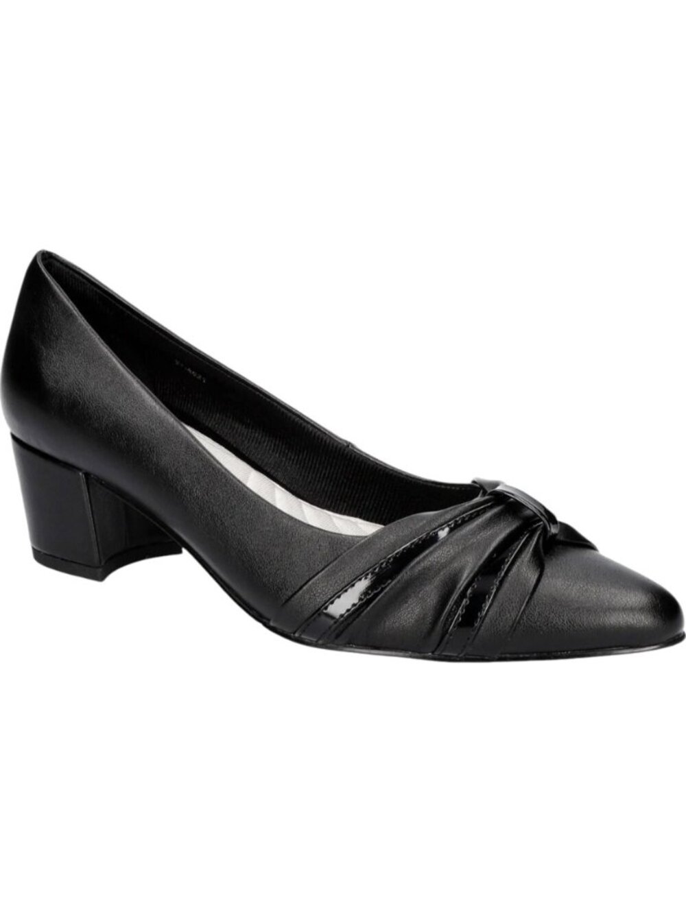 Easy Street Women's Black Low Heel Dress Shoes With Bow Accent 9W NWOB